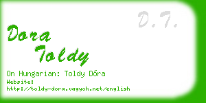 dora toldy business card