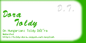 dora toldy business card